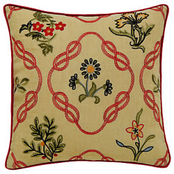 Morris & Co Strawberry Thief Cushion Red